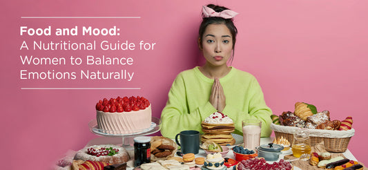 A girl thinking what to eat first from the number of delicious foods kept in front of her