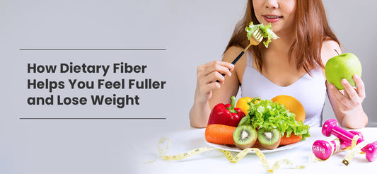 Gut Health | A woman eating foods high in dietary fiber which highlights dietary fiber benefits, high-fiber diet for weight loss, how fiber helps with weight loss, and fiber supplements for weight loss. | Healthyr U