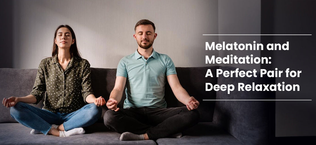 Brain Health| Two people doing nighttime meditation to fall asleep | Melatonin and Meditation| Healthyr U