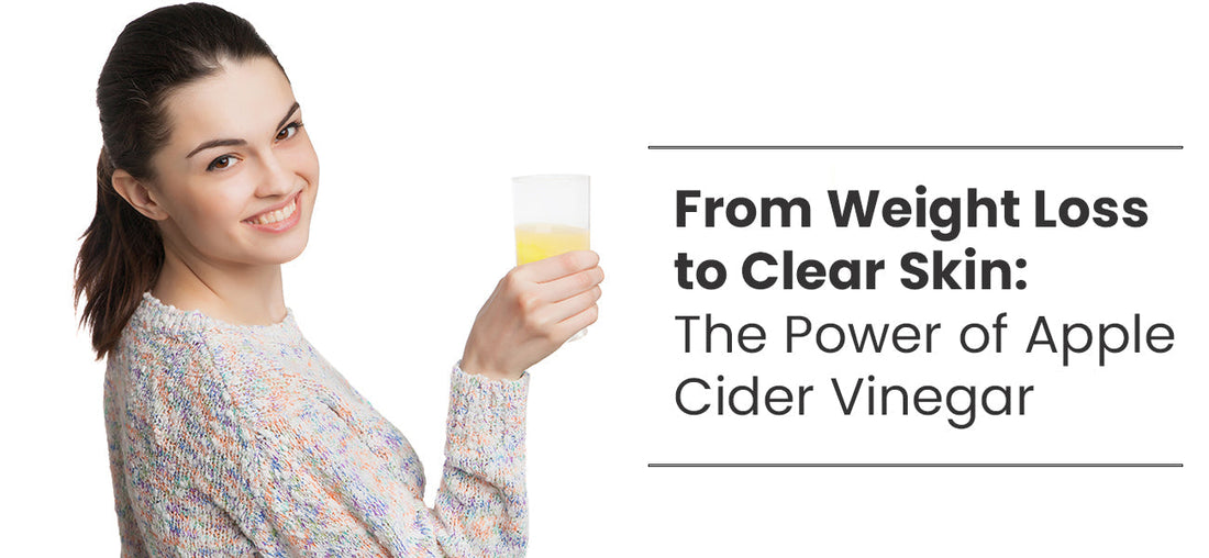 Weight Management | A women using apple cider vinegar with mother to help maintain gut health, weight management and clear skin | Health benefits of ACV | Healthyr U