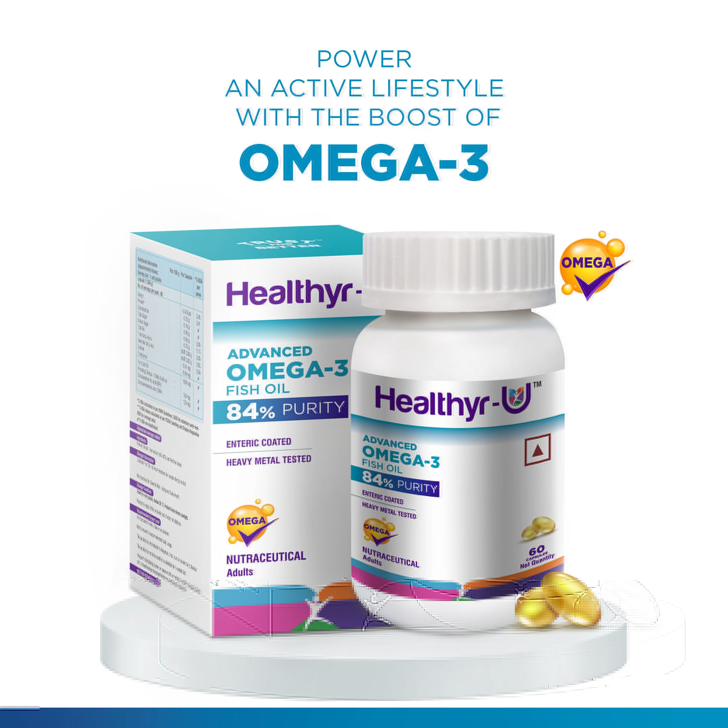 Advanced Omega 3 Fish Oil 84 purity Capsules Omega 3 Capsules