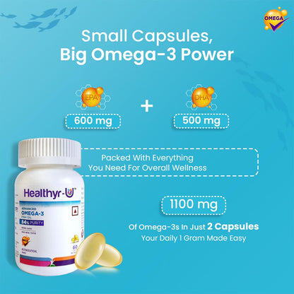 Advanced Omega 3 Fish Oil (84% purity) Capsules